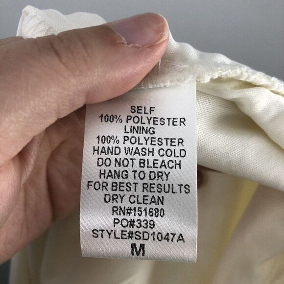 Storia Brianne Size Medium Short Wedding Guest Party Dress Lace White Keyhole - Picture 11 of 12